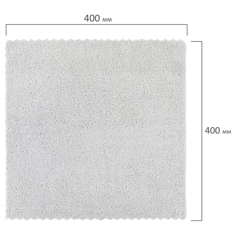 Салфетка для уборки помещений (микрофибра) 40*40см, 220 г/м2, Лайма (2шт/уп)