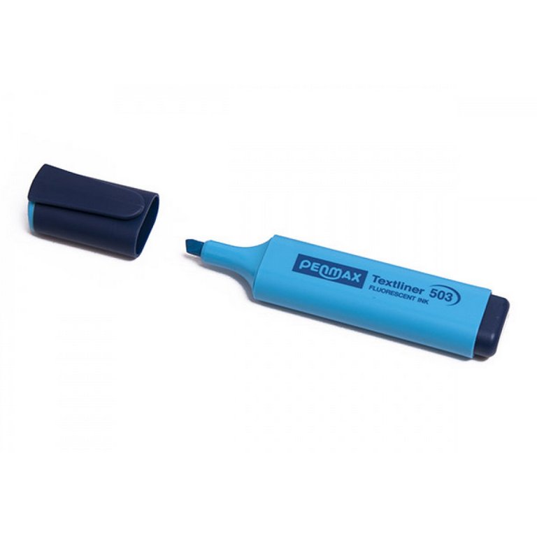 Текст-маркер Penmax 1-5 мм голубой, скошенный