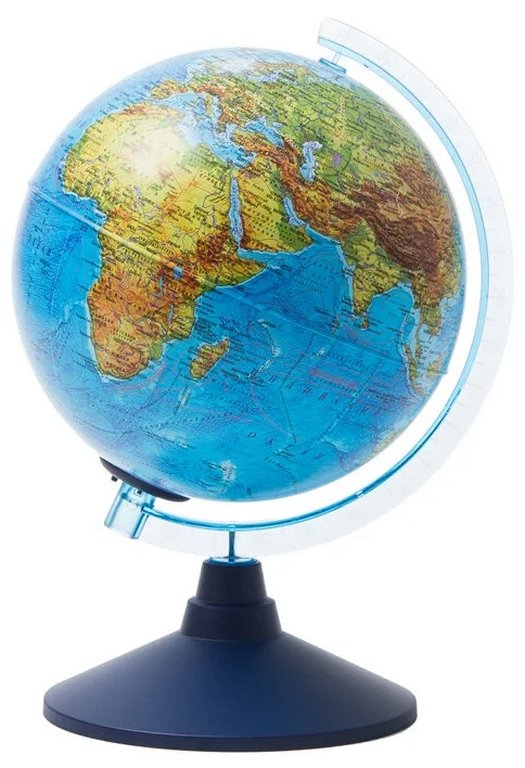 Глобус физический + политический D=21 см с подсветкой Globen (на батарейках)