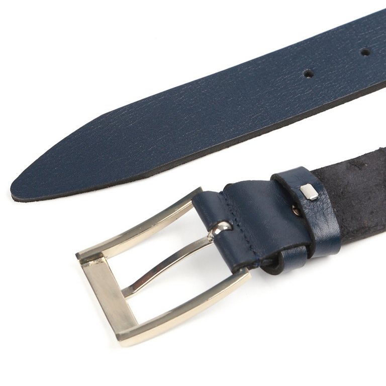 Ремень FABRETTI мужской, натуральная кожа, размер 130, синий