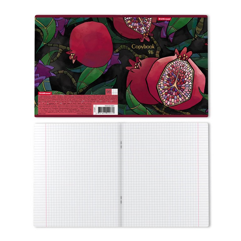 Тетрадь 96 лист кл. А5 на скрепке "Juicy Granate"