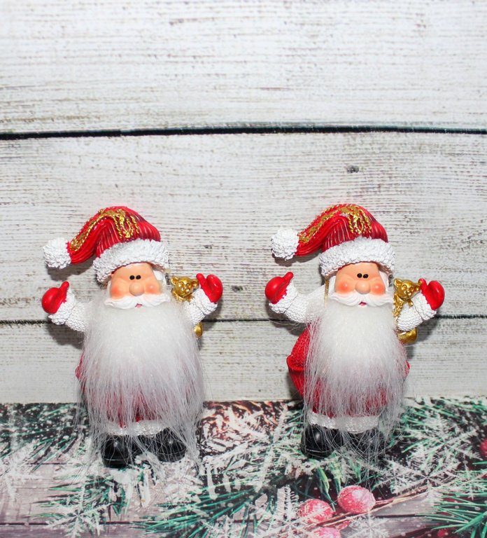 Магнит НГ "Дедушка Мороз с длинной бородой" 9,2х5,5х1 см, полистоун, МИКС