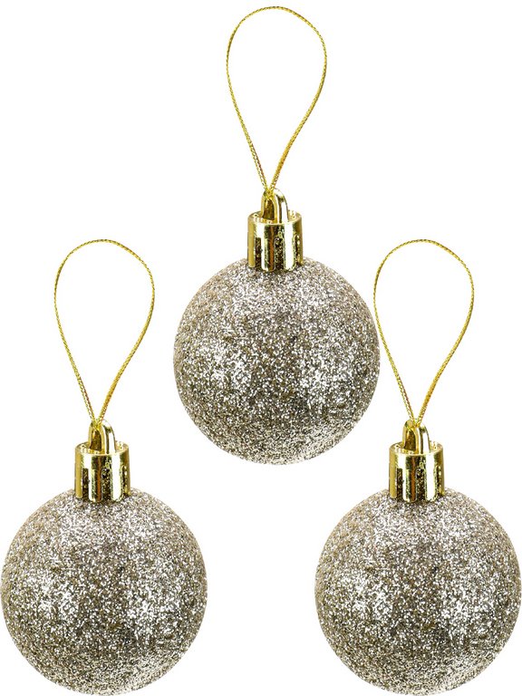 Набор шаров  цвет ассорти 40 мм 25 шт "Новогоднее настроение" (красный/золотой)