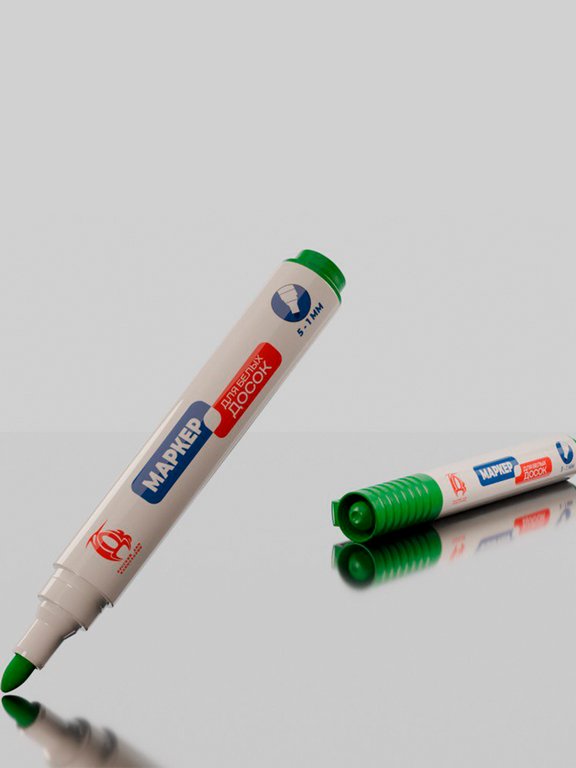 Маркер для доски РДК 5-1 мм зеленый круг.