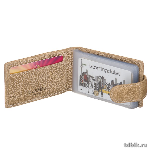 Визитница Dr.Koffer 11*7см на 48 визиток, бежевый