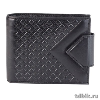 Портмоне Макей 12*9,7см, нат. кожа, цв. черный