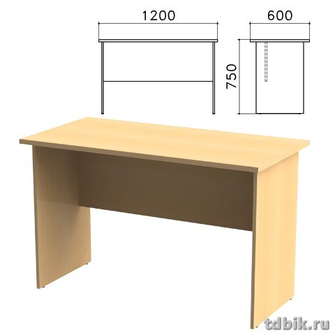 Стол письменный "Канц"  (1200*600*750мм), цвет бук