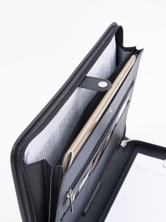 Папка Baron натур. кожа, черная 34*25*3 см