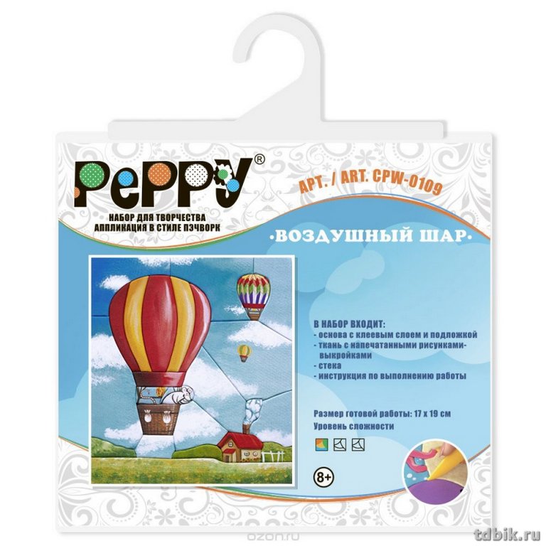 Пэчворк "Воздушный шар" без иглы