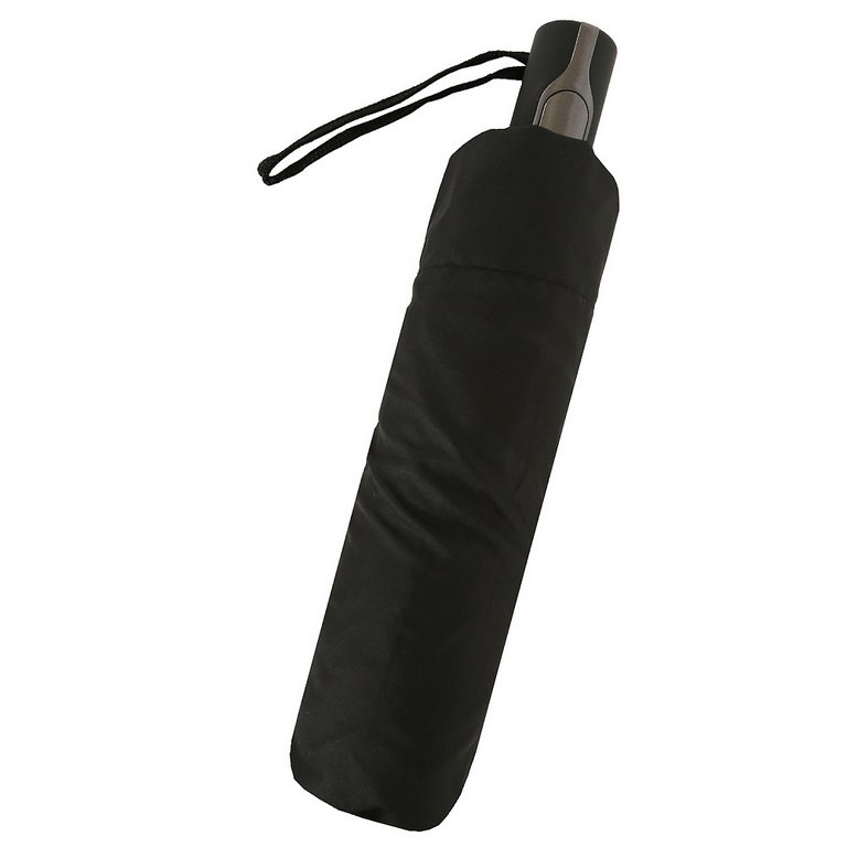 Зонт женский суперавтомат Fabretti, облегченный, 3 сложения, эпонж, черный