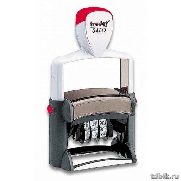 Датер самонаборный 4 стр. 56х33 мм 2 кассы Trodat банк, месяц цифрами