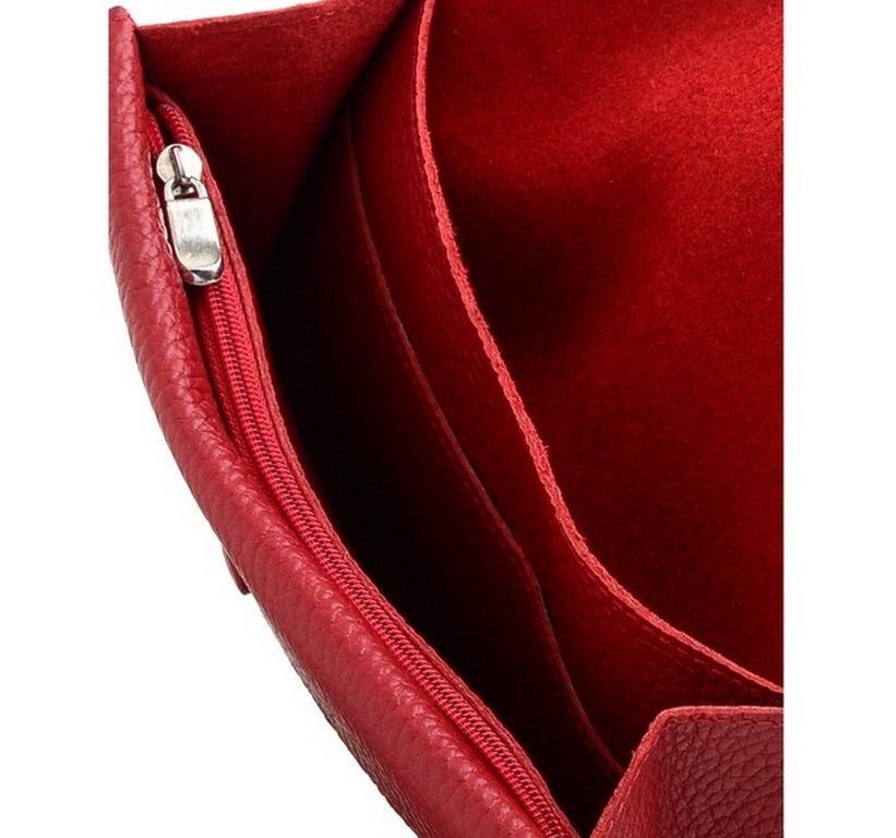 Портмоне D.Morelli женское "Монтана" конверт большое, нат.кожа, красное