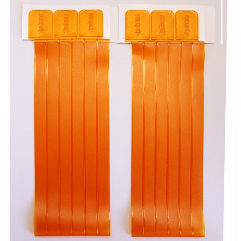 Закладка-ляссе самоклеящаяся 12х376 мм, 12 шт/уп, цв. матово/оранжевый ДПС