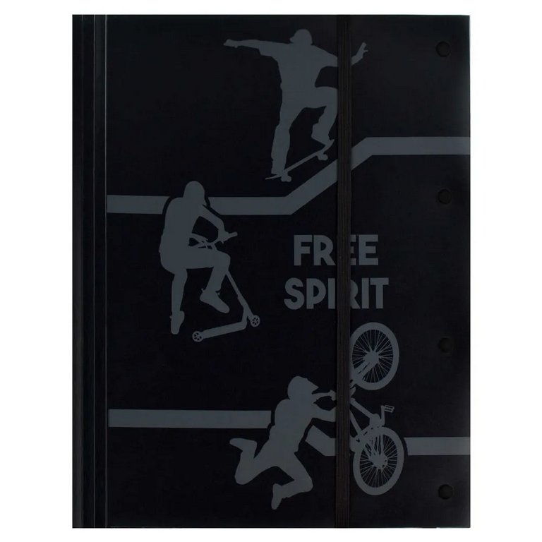 Папка А4 20 прозр.вклад. пластик 0,60 мм  "ФРИ СПИРИТ" на резинке