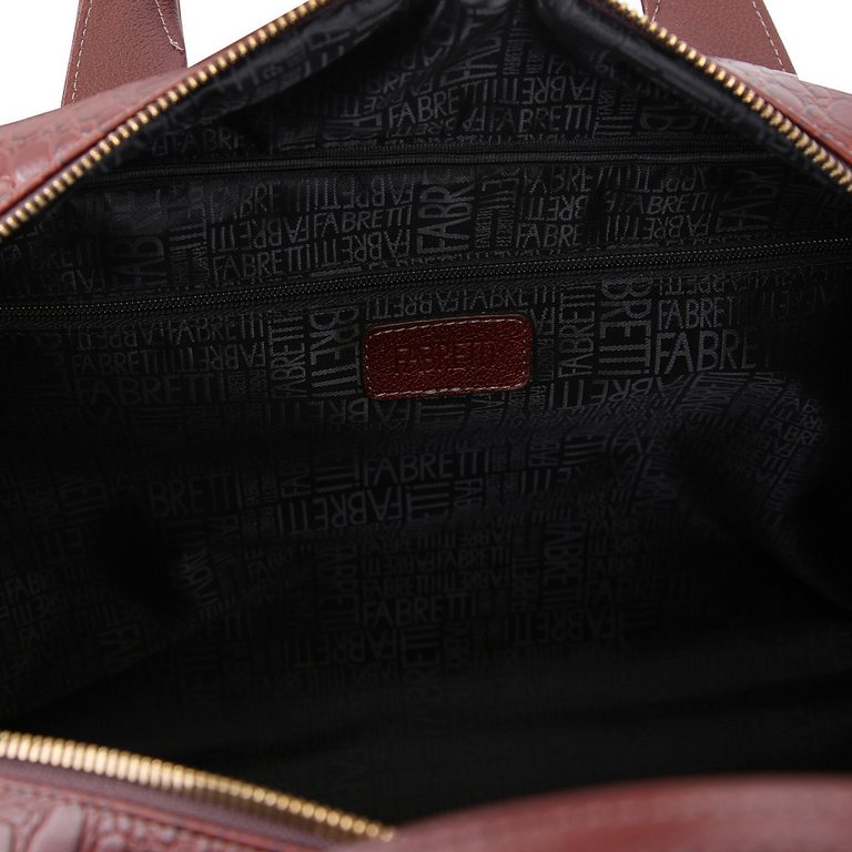 Сумка дорожная FABRETTI 50*30*19, нат. кожа, коричневый