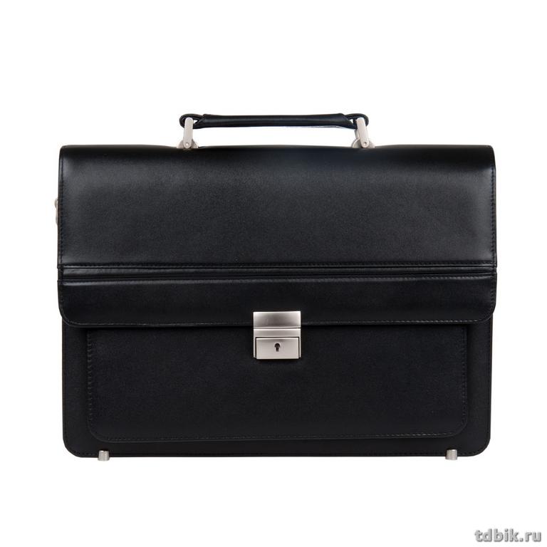Портфель Franchesco Mariscotti 38,5*28*11см, нат. кожа, черный
