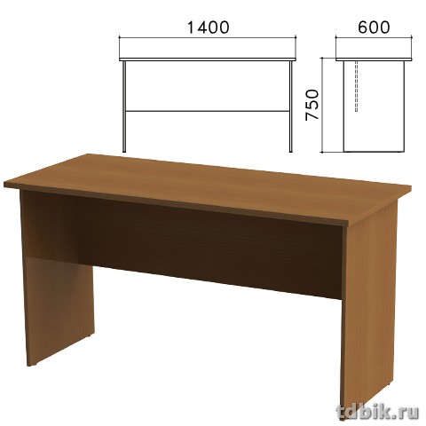 Стол письменный "Канц"  (1400*600*750мм), цвет орех