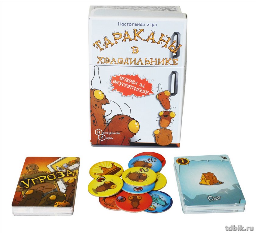 Игра настольная  .7+ с карточками "Тараканы в холодильнике" Нескучные игры