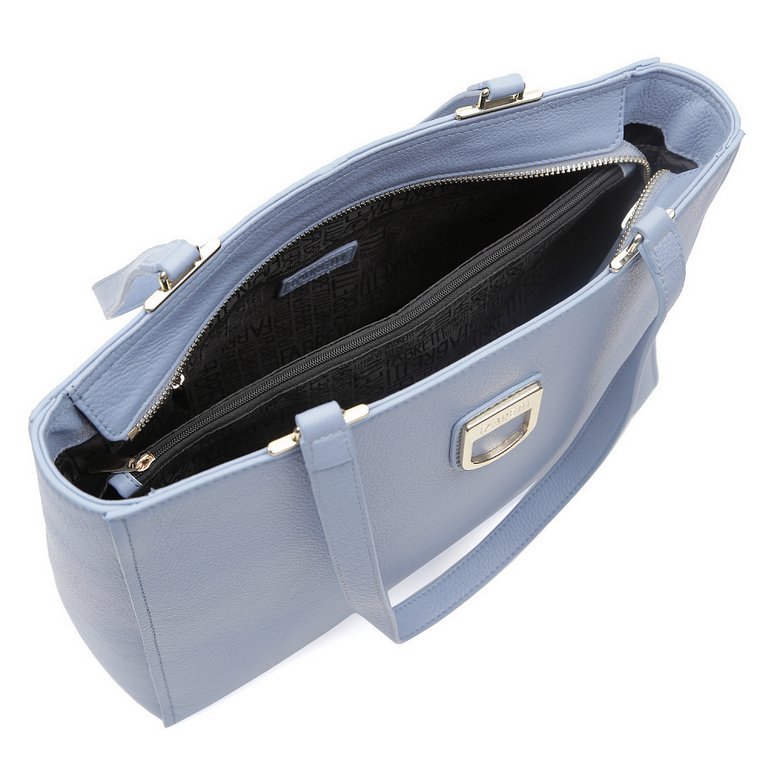 Сумка женская FABRETTI 36*26*14см, нат. кожа, голубой