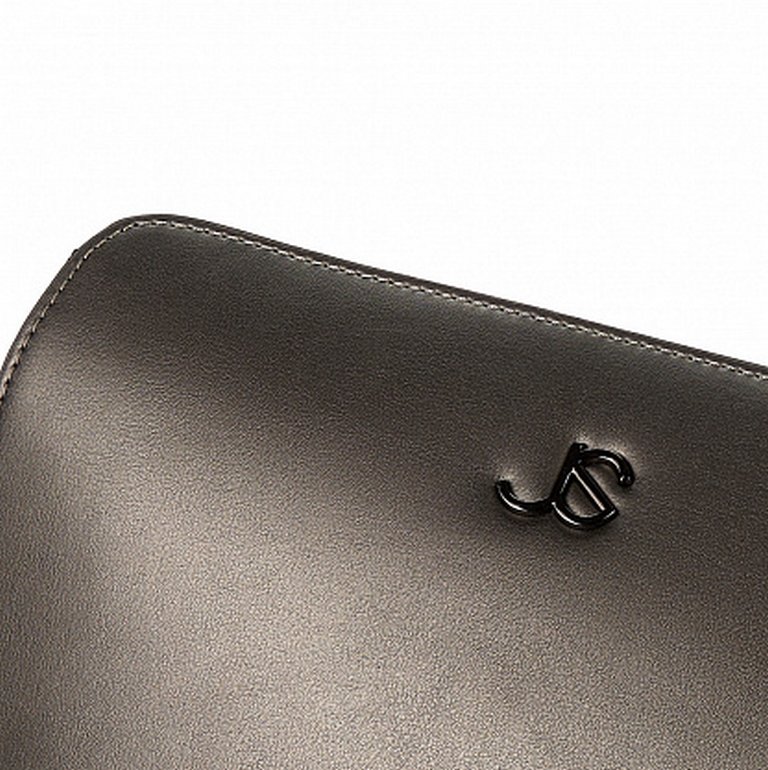 Сумка женская-клатч Jane's Story серебристый, нат. кожа