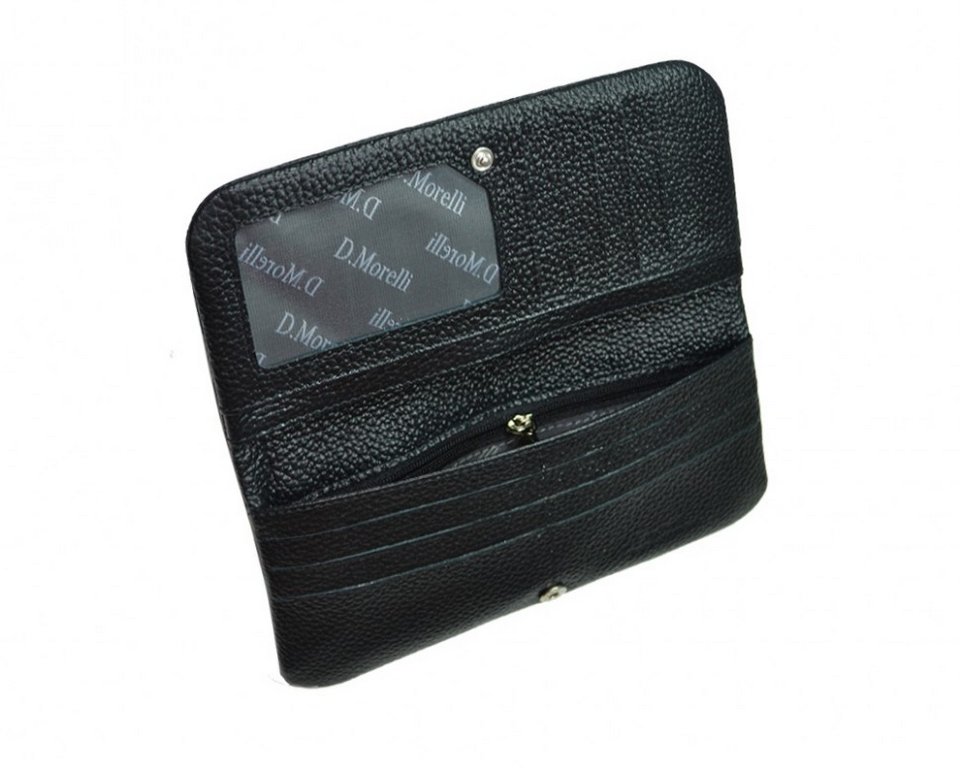 Портмоне D.Morelli женское "Тефия" большое  нат. кожа, черное