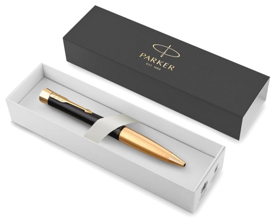 Ручка шариковая Parker Urban Core  Muted Black GT M, синяя