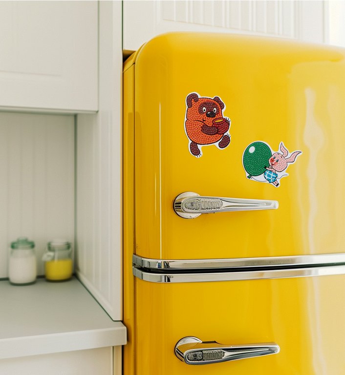 Набор для изготовления магнитов с алмазной мозаикой "Винни-Пух" 7,5х10 см ФРЕЯ