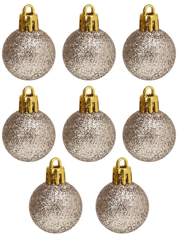 Набор шаров  цвет золото  30 мм 64 шт "Волшебство" (ассорти)