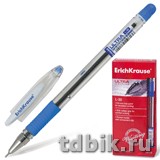 Ручка шариковая ErichKrause Ultra-30 резин.упор 0,7мм синяя (стерж.140мм, линия 0,26мм) игольч.