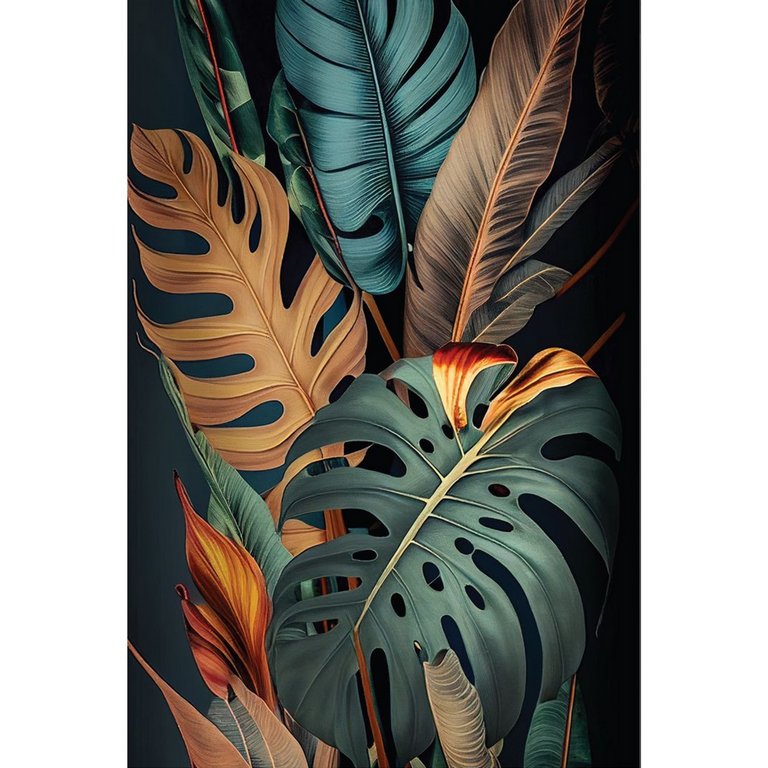 Роспись по номерам (холст) 20*30см с поталью "Тропики" (основа+краски+кисти) Школа Талантов