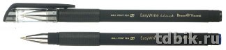 Ручка шариковая BV Easy Write "Black" резин.упор 0,5мм синяя (стерж.136м, линия 0,3мм)