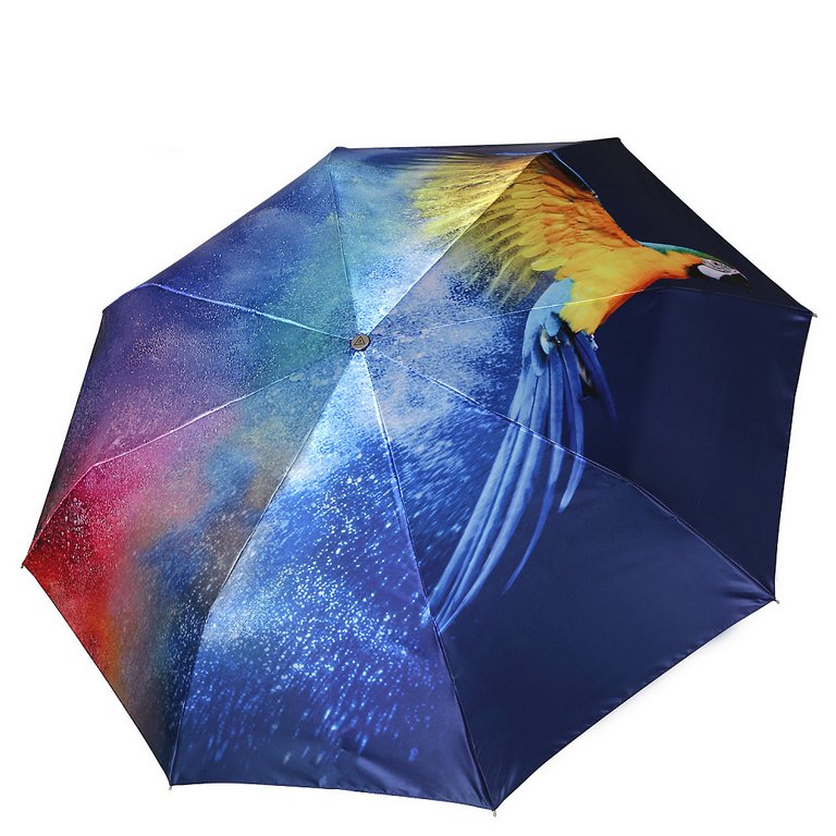 Зонт женский суперавтомат Fabretti, облегченный, 3 сложения, сатин