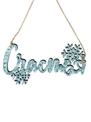 Украшение елочное из дерева "Счастья!" 11,7x0,5x5,8см