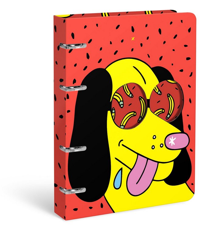 Тетрадь 120 лист кл. А5 на кольцах "CRINGE WORLD" тв. обл. soft touch