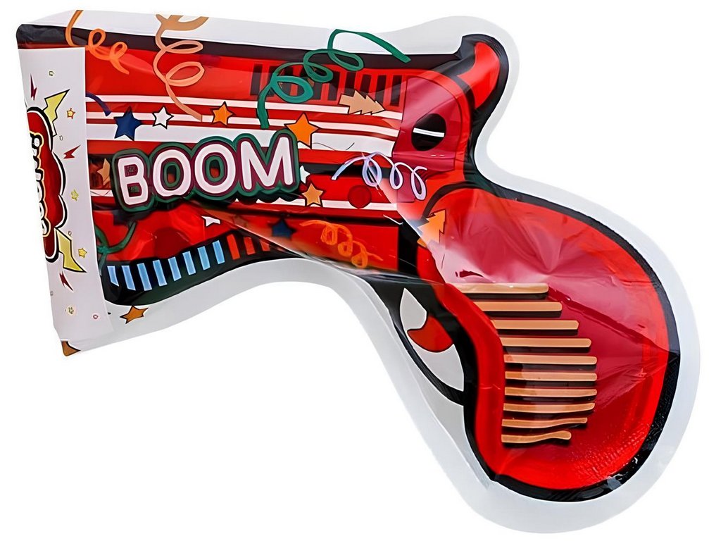 Хлопушка надувная, с наполнителем из разноцветного конфетти из ПЭТ и бумаги, 22х14см