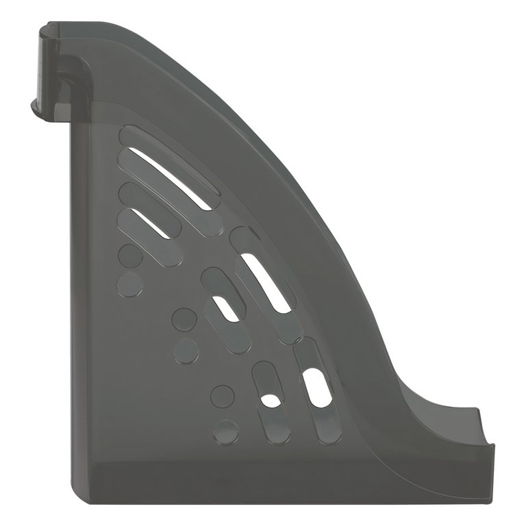 Лоток вертикальный 95 мм Стамм Эксперт с карманом, тонированный серый