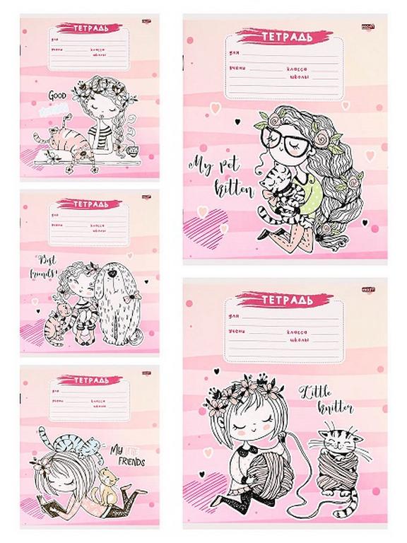 Тетрадь 18 лист кл. А5 "НЕЖНАЯ ДРУЖБА" мелов. обл. Profit