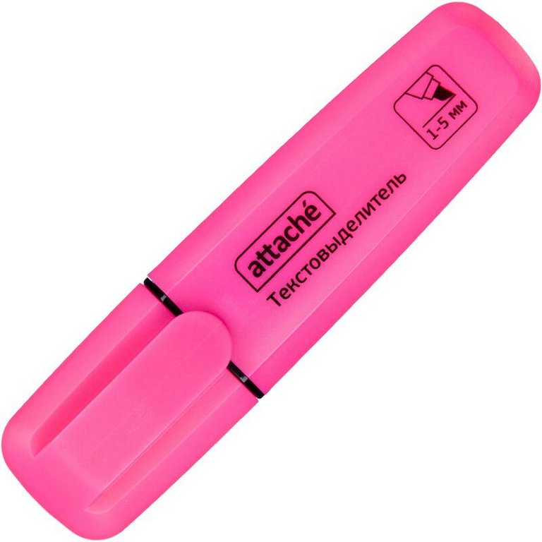 Текст-маркер Attache розовый, 1-5мм