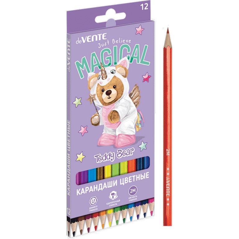 Набор карандашей  12 цв. deVENTE "Teddy Bear"