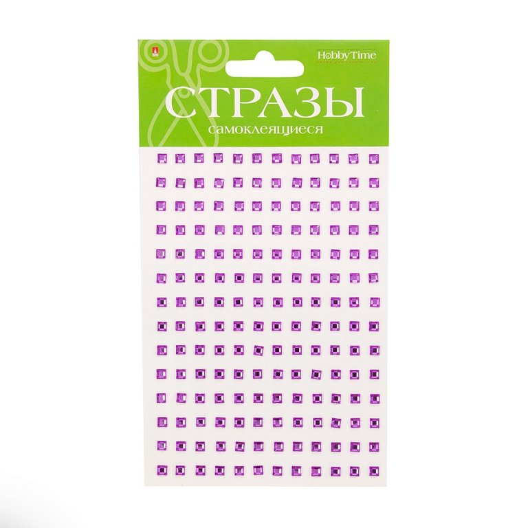 Стразы самоклеящиеся Кубики  4мм 6 цв.