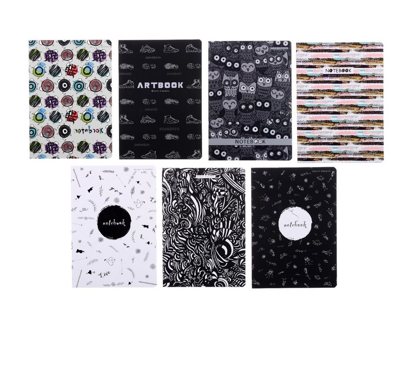 Блокнот А5 128л., 148*210 мм, "360°JOURNAL" (8 ВИДОВ)