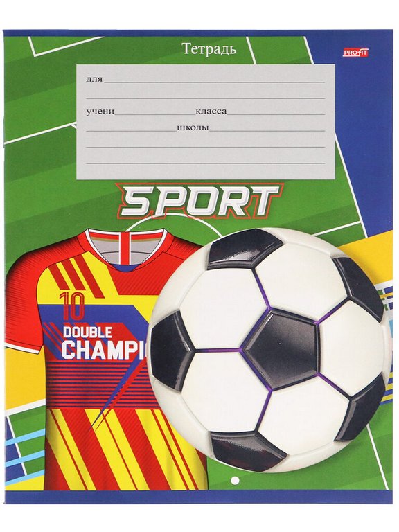 Тетрадь 24 лист кл. А5 Prof-Press "СПОРТИВНЫЕ АТРИБУТЫ" 5 видов