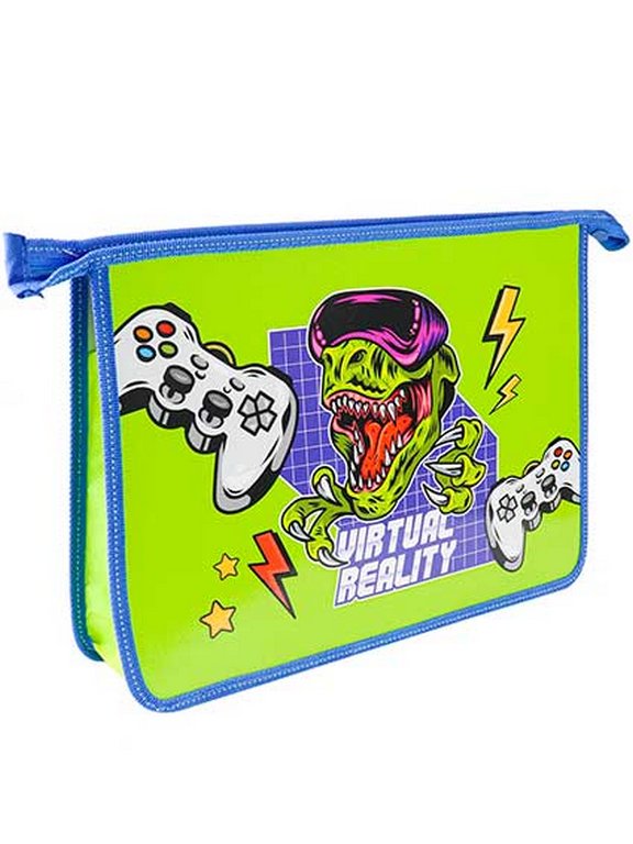 Папка для тетрадей А4 на молнии Profit "ТИ-РЕКС ГЕЙМЕР-1"