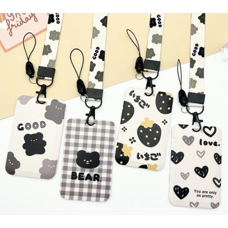 Бейдж школьный вертикальный 70*110 мм. пластик deVENTE " Monochrome cuteness" цв. ассорти