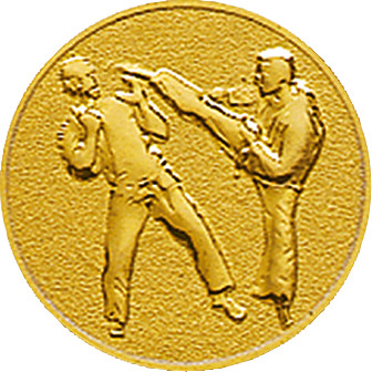 Эмблема для медали, металл. d=25мм "Карате"