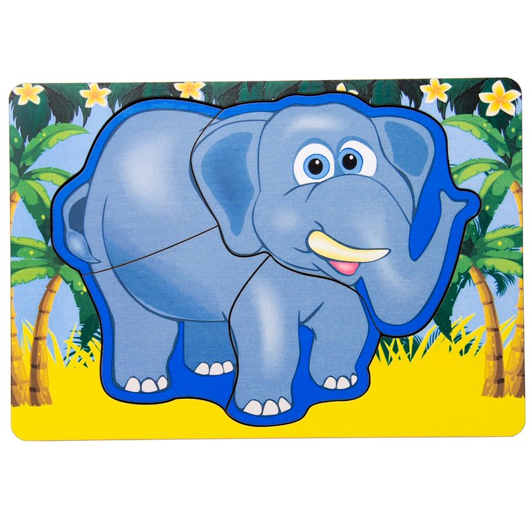 Доска-вкладыш "Африканские животные" 3+ (дерево) Сибирские Игрушки