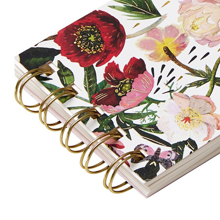 Блокнот А7  40л.,  75*105 мм, на гребне Bruno Visconti CUTE JOURNAL "Flora. Пионы"