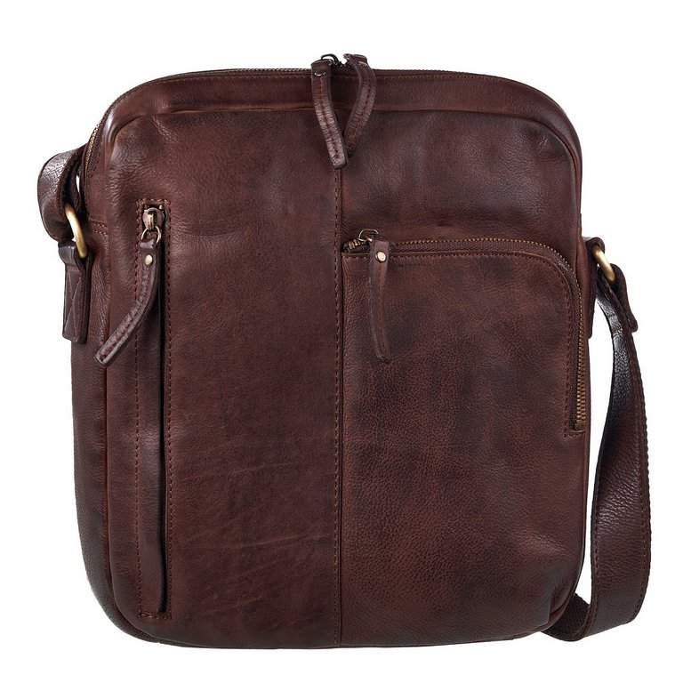 Сумка для документов Dr.Koffer 26*27*6см, нат. кожа, коричневая
