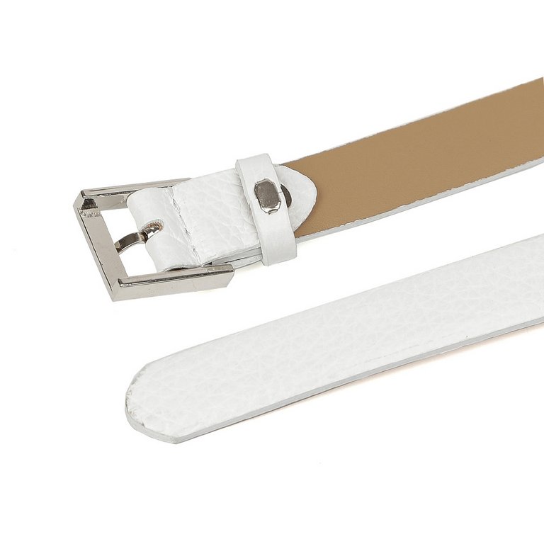 Ремень FABRETTI женский, натуральная кожа, размер 120, белый