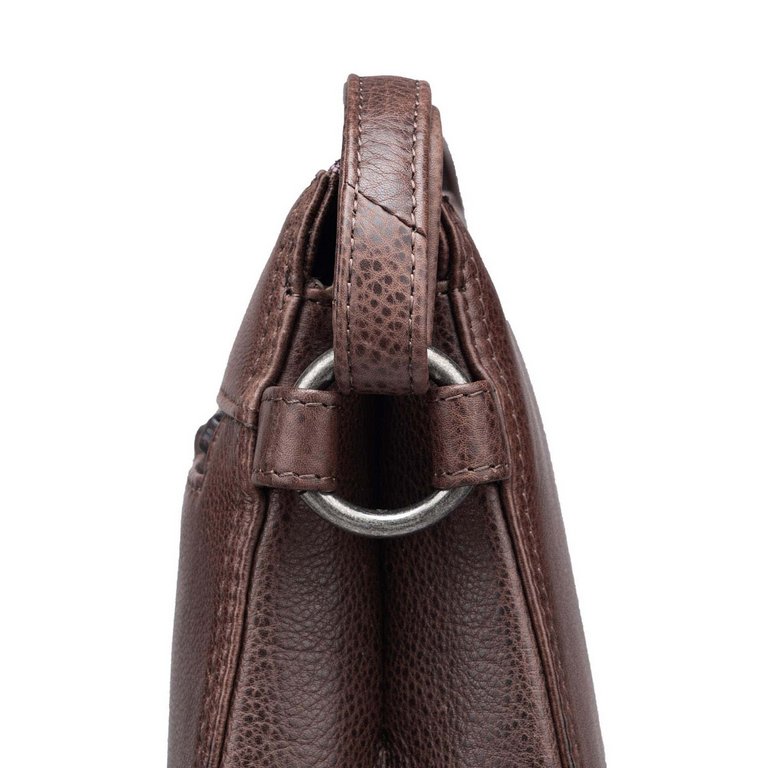 Сумка женская Dr.Koffer 18х16х7см см, нат.кожа коричневая